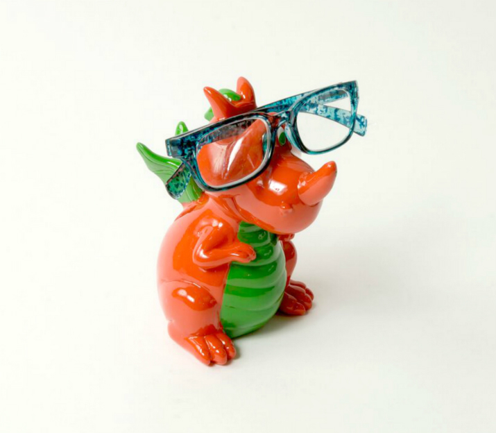 Piggy Bank Welsh Dragon Eye Glass Spectacles Holder