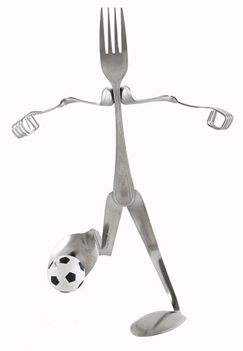 Soccer Player Fork Figurine
