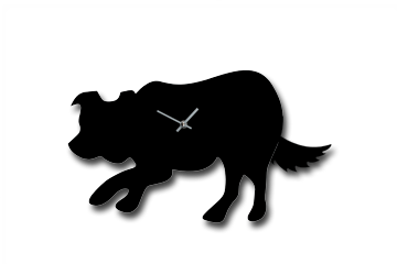 Border Collie Battery Operated Wall Clock