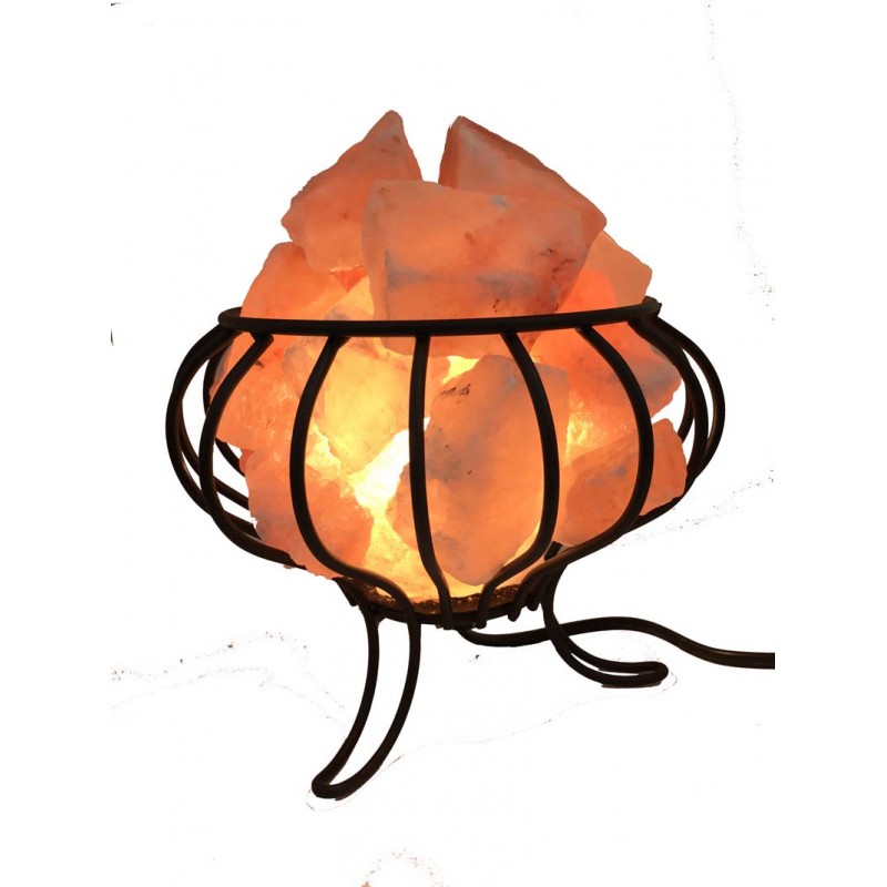 Himalayan Salt Lamp Basket with 6 inch Chunks