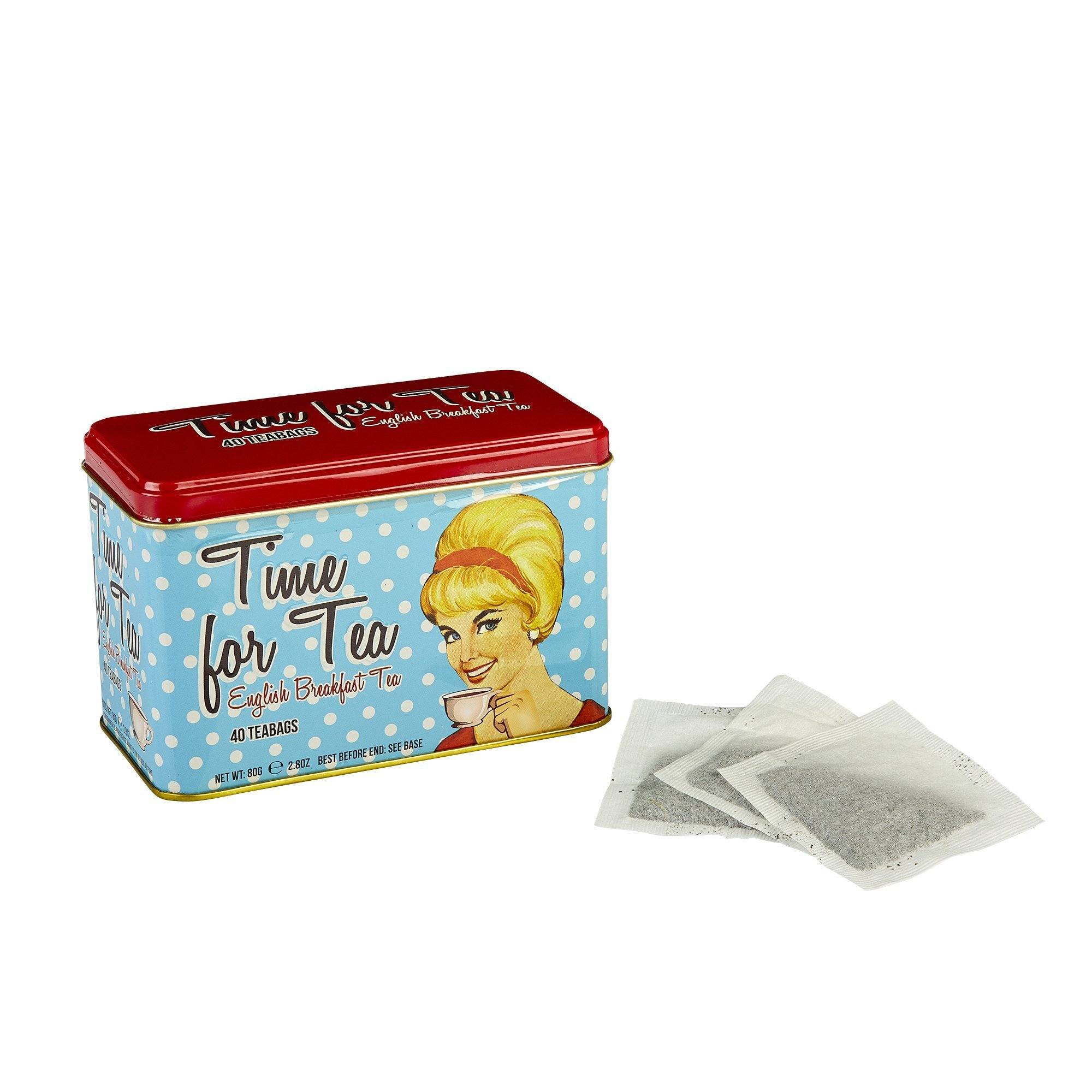 Time For Tea English Breakfast Tea Tin 40 Teabags - Click Image to Close