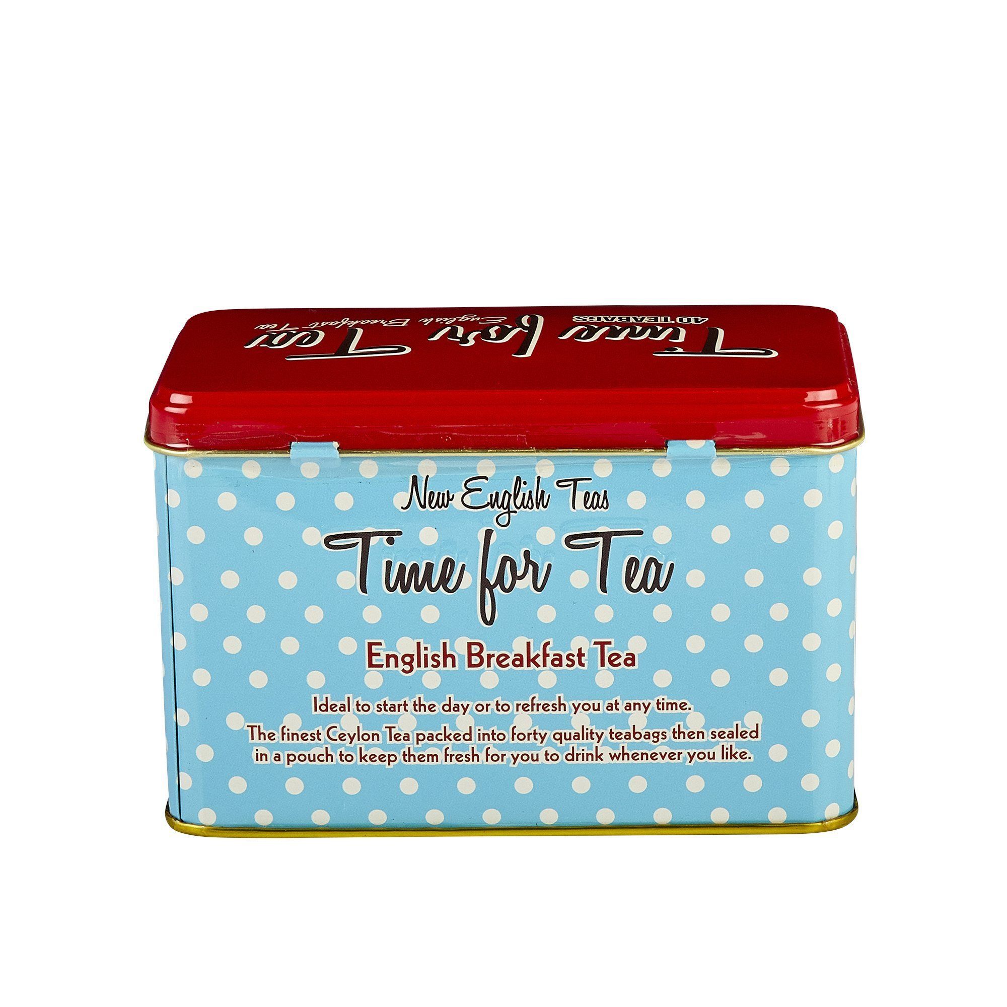 Time For Tea English Breakfast Tea Tin 40 Teabags - Click Image to Close