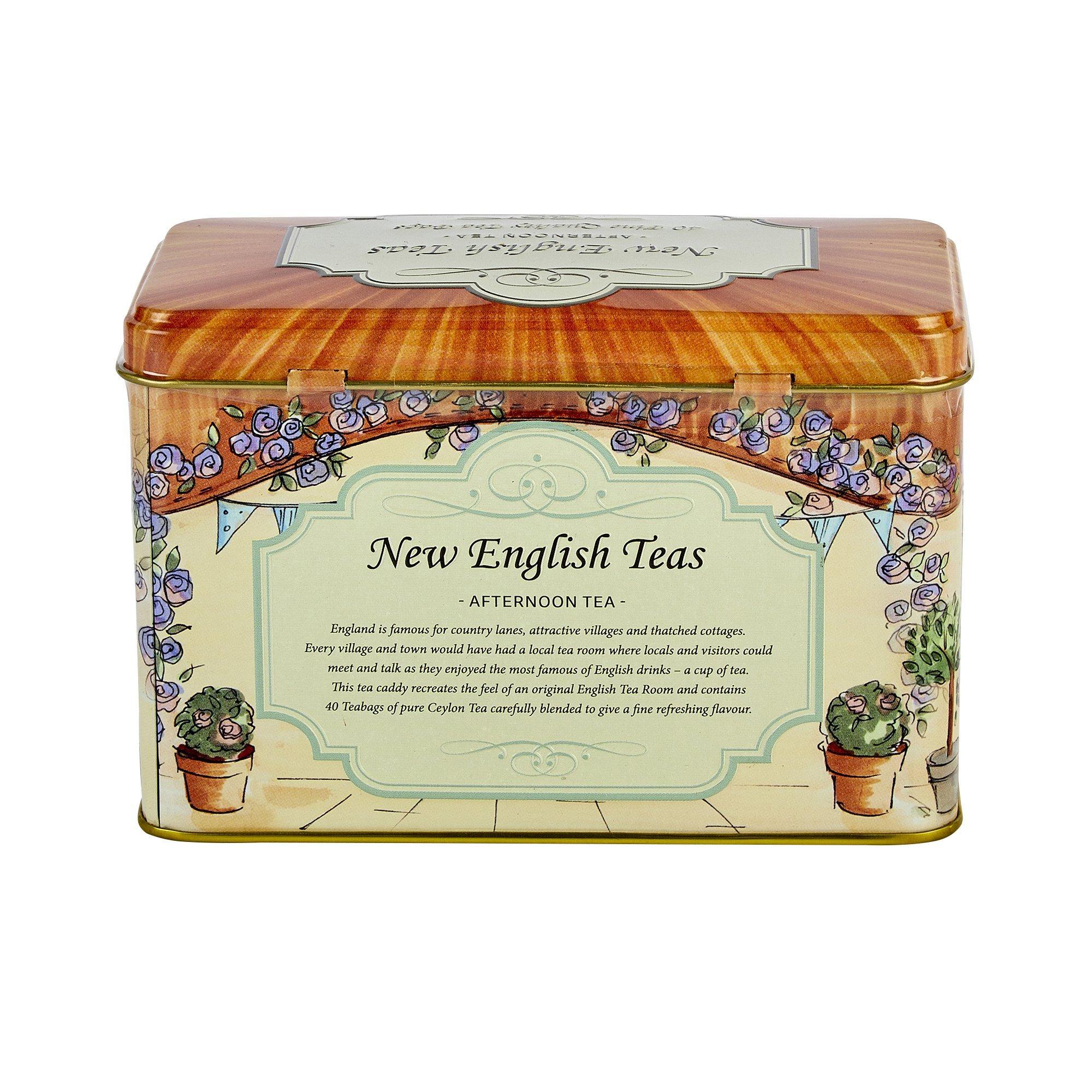 Vintage English Tea Rooms English Breakfast Tea Tin 40 Teabags - Click Image to Close