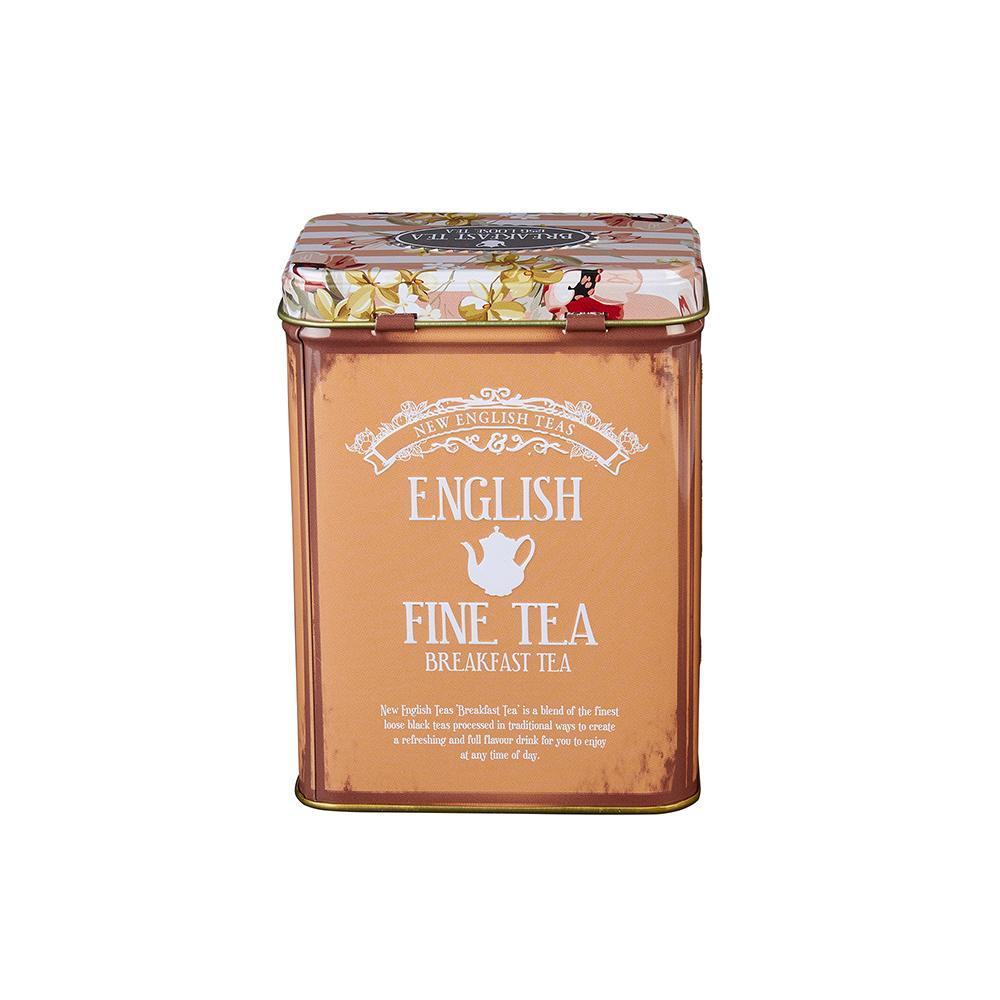 Vintage Floral Fine English Breakfast Tea Tin 125g - Click Image to Close